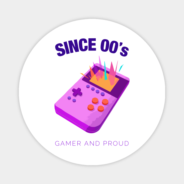 Since 2000s Gamer and Proud - Gamer gift - Retro Videogame Magnet by xaviervieira